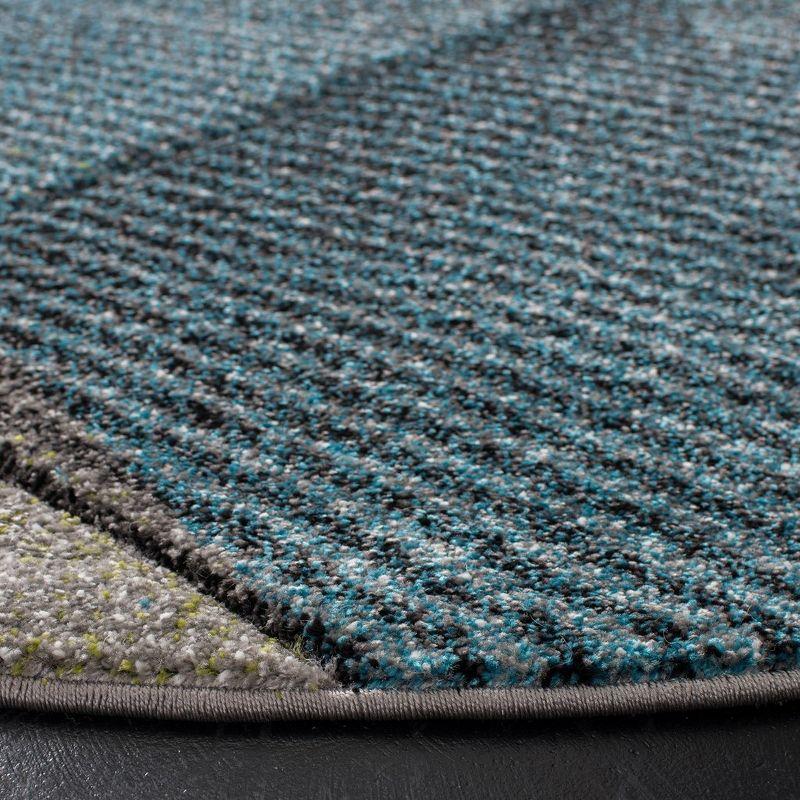 Hollywood HLW715 Machine Made Accent Rug - 2'7"x5' - Grey/Teal - Safavieh