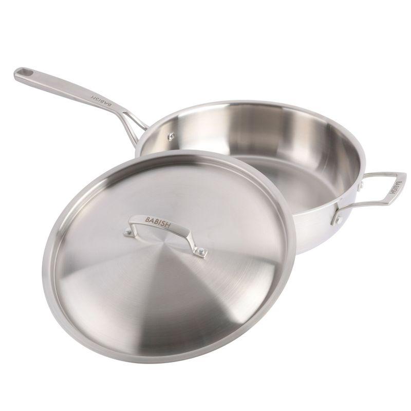 Babish 5 Quart Non-Stick Stainless Steel (18/8) Saute Pan with Lid | Wayfair