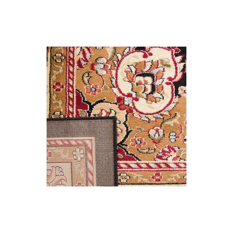 Lyndhurst LNH329 Power Loomed Area Rug - Black/Ivory - 4'x6' - Safavieh