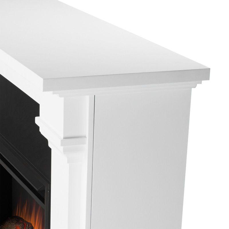 Callaway 63" White Free-Standing Electric Fireplace with Mantel