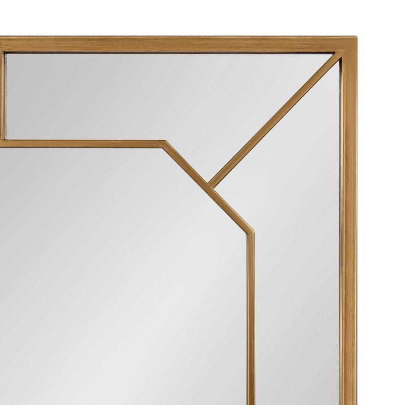 Ardithe Gold Geometric 24x30 Rectangular Vanity Mirror