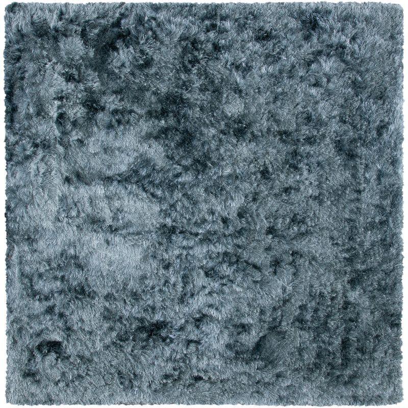 Ocean Shag OCG101 Hand Tufted Indoor Accent Rug - 4'x4' - Slate - Safavieh