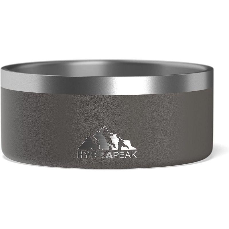 Hydrapeak Graphite Stainless Steel Non-Slip 4 Cup Dog Bowl