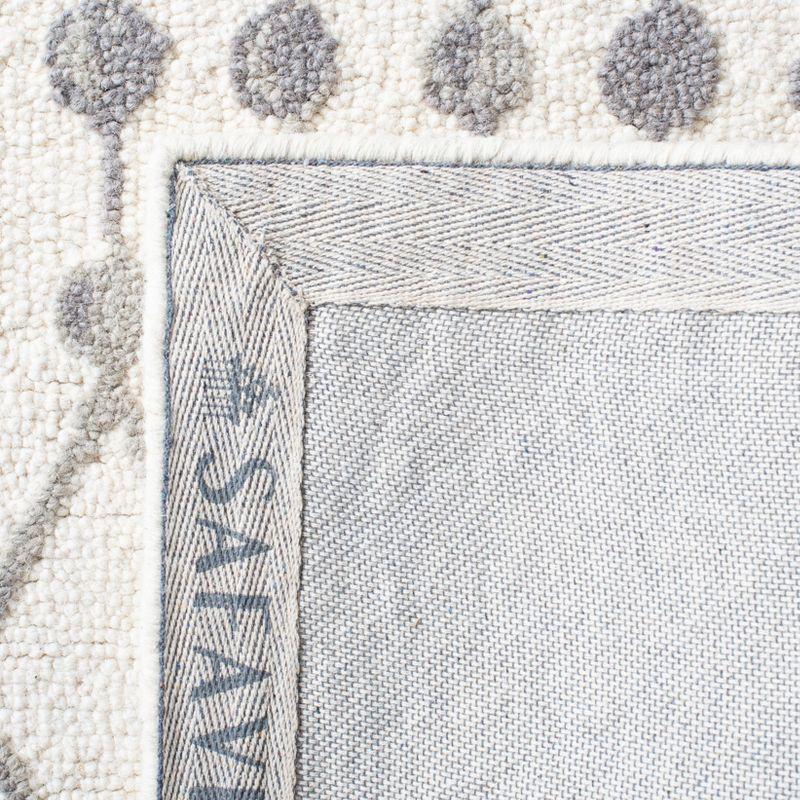 Blossom BLM115 Hand Tufted Area Rug - Ivory/Grey - 6'x6' - Safavieh.