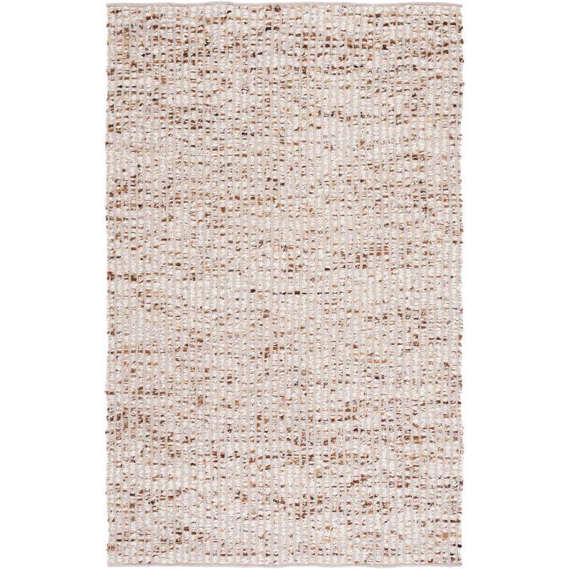 Ivory Flat Woven Handmade Wool 8' x 10' Area Rug