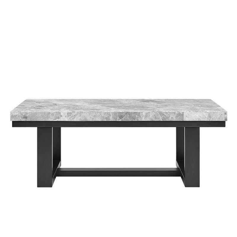 Lucca Gray Marble Cocktail Table Espresso - Steve Silver Co.