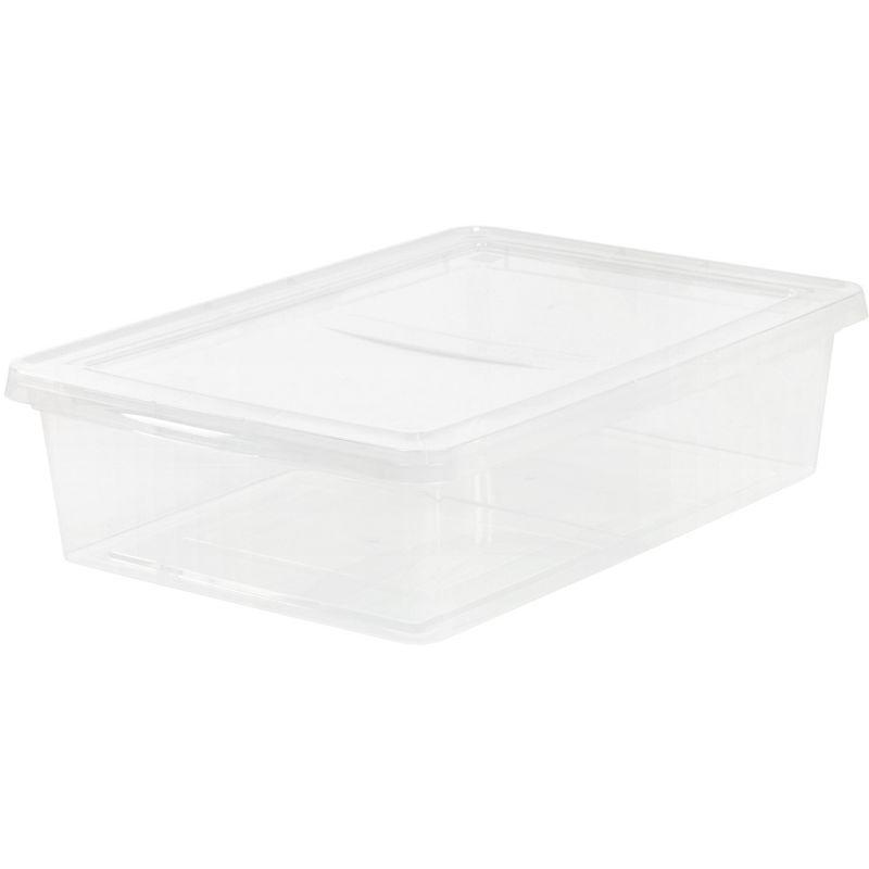 IRIS USA 28 Quart Plastic Stackable Storage Container Bin with Latching Lid