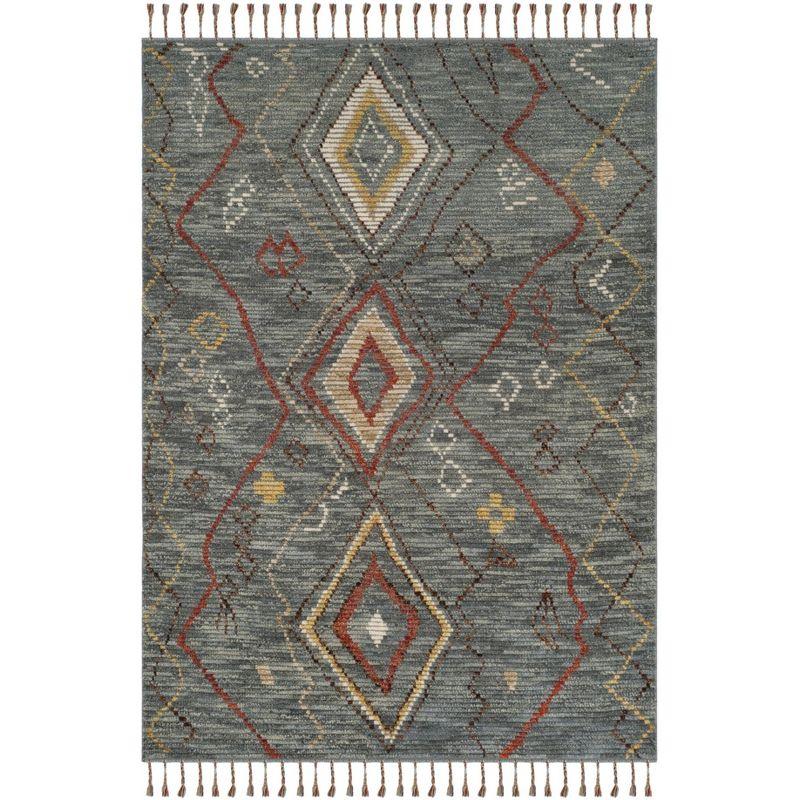Kenya KNY544 Hand Knotted Area Rug - Grey/Multi - 6'x9' - Safavieh