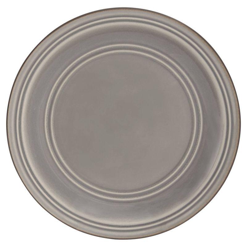 Baum Bros. 16pc Stoneware Ridgeway Dinnerware Set Gray