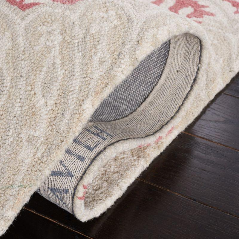 Micro-Loop MLP539 Hand Tufted Indoor Area Rug - Pink/Beige - 5'x5' - Safavieh