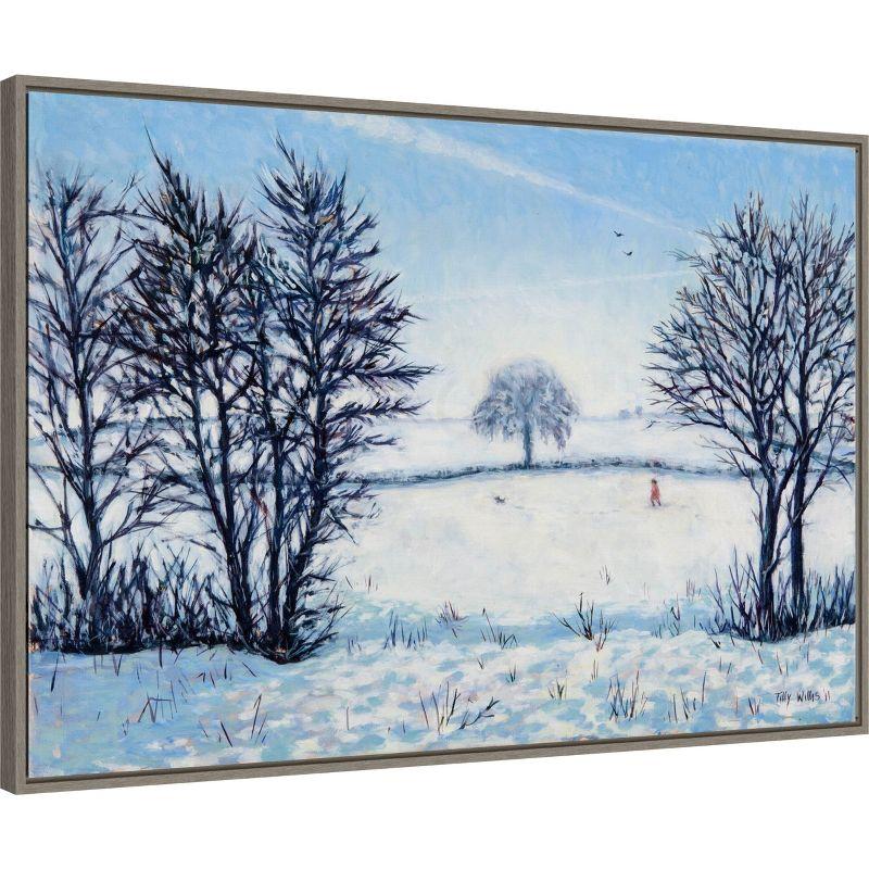 Amanti Art A Snowy Winters Walk by Tilly Willis Canvas Wall Art Print Framed 33-in. x 23-in.