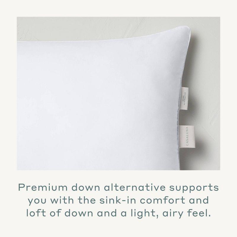 King Medium/Firm Machine Washable Medium Down Alternative Pillow - Casaluna™: Hypoallergenic, 300 Thread Count, Cotton Cover