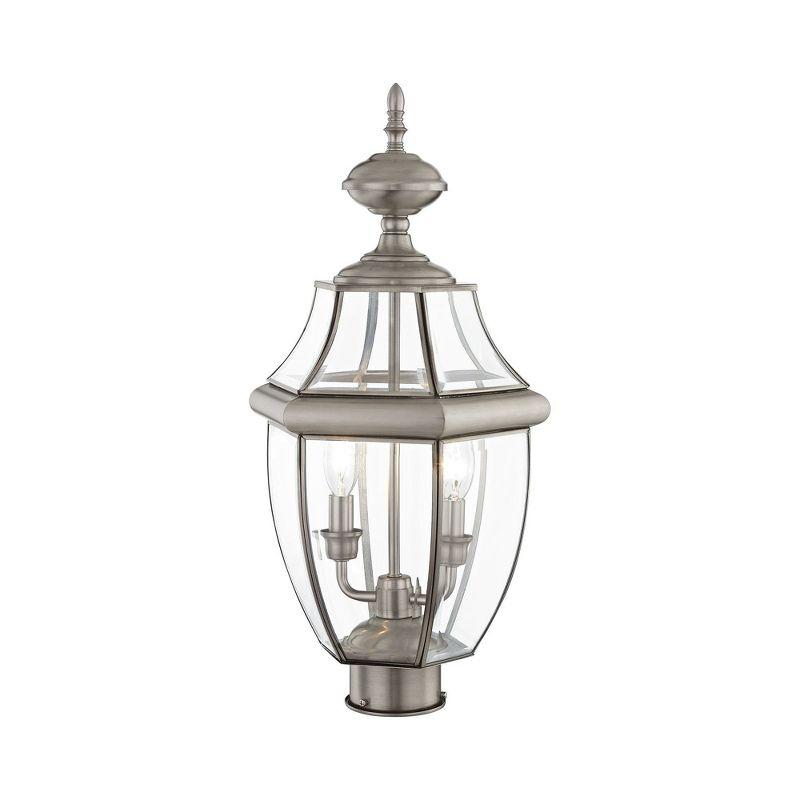 Lighting Lumens Outdoor Post Lantern Pendant with Clear Glass Shade - 2 Light Fixture