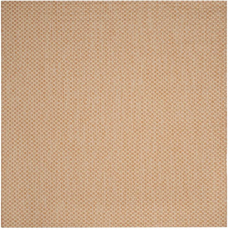 Courtyard CY8653 Power Loomed Indoor and Outdoor Area Rug - Natural/Cream - 6'7"x6'7" - Safavieh