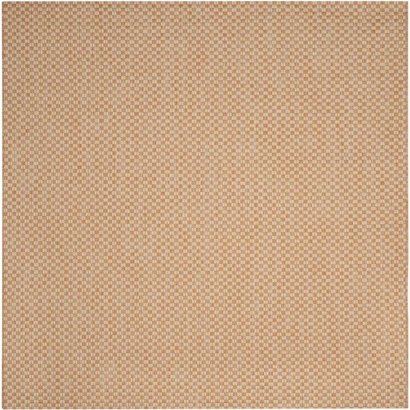 Natural Cream Square Synthetic Outdoor Area Rug