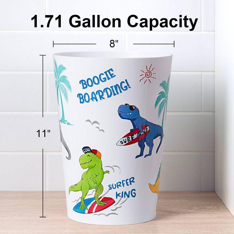 Allure Home Creations Surfin' Dino Wastebasket