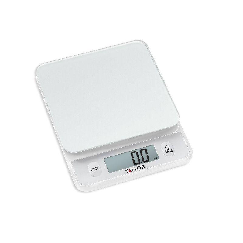 Taylor Silver Glass Top Digital Kitchen Food Scale