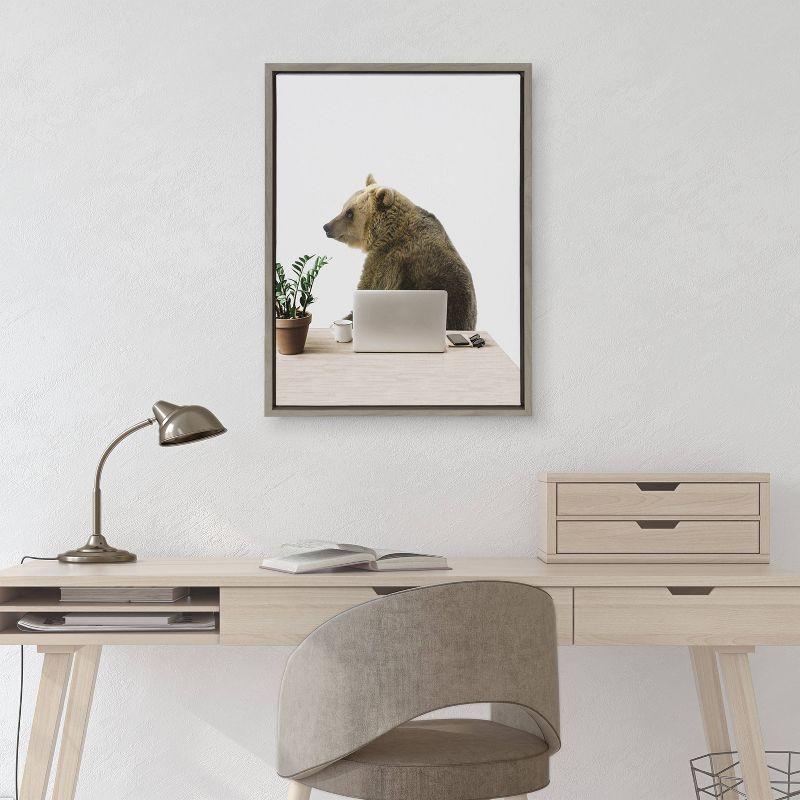 Bernie the Bear Fun Animal Canvas Wall Art