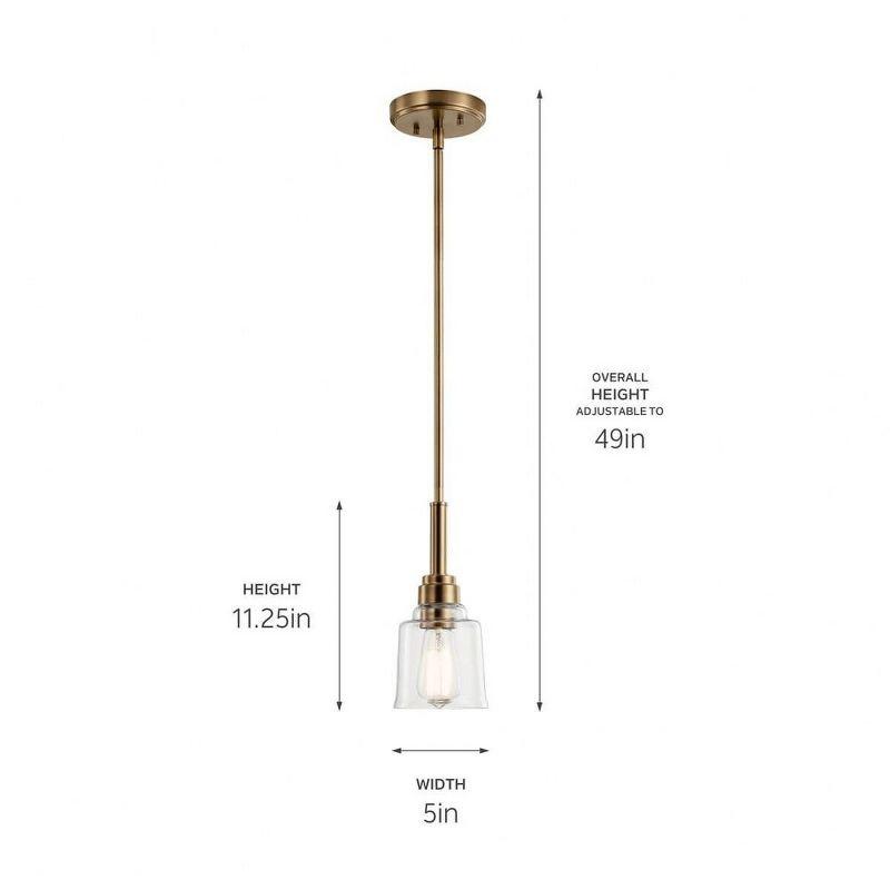 Kichler Lighting Aivian 1 - Light Pendant in  Weathered Brass