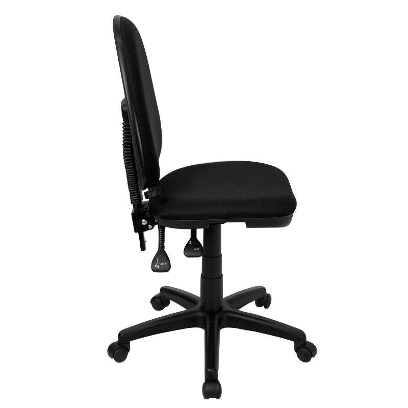 Flash Furniture Mid-Back Fabric Multifunction Swivel Ergonomic Task Office Chair with Adjustable Lumbar Support