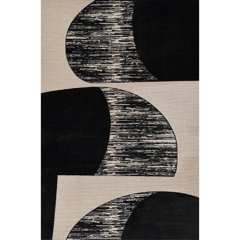 Momeni 2'x3' Xander Callie Machine Loomed Accent Rug Ivory: Geometric Pattern, Low Pile, Indoor Use, Polyester & Polypropylene
