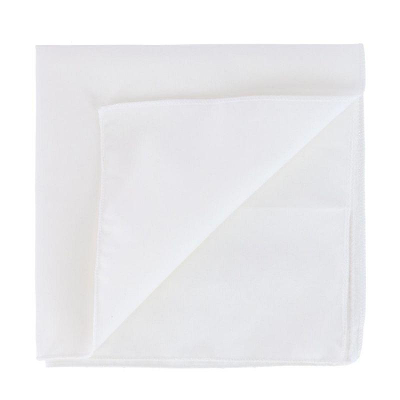 CTM All Cotton 15x15 inch Solid White Cotton Handkerchief (12 Pack)