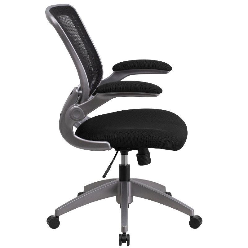 Black Mesh Ergonomic Task Chair with Adjustable Arms