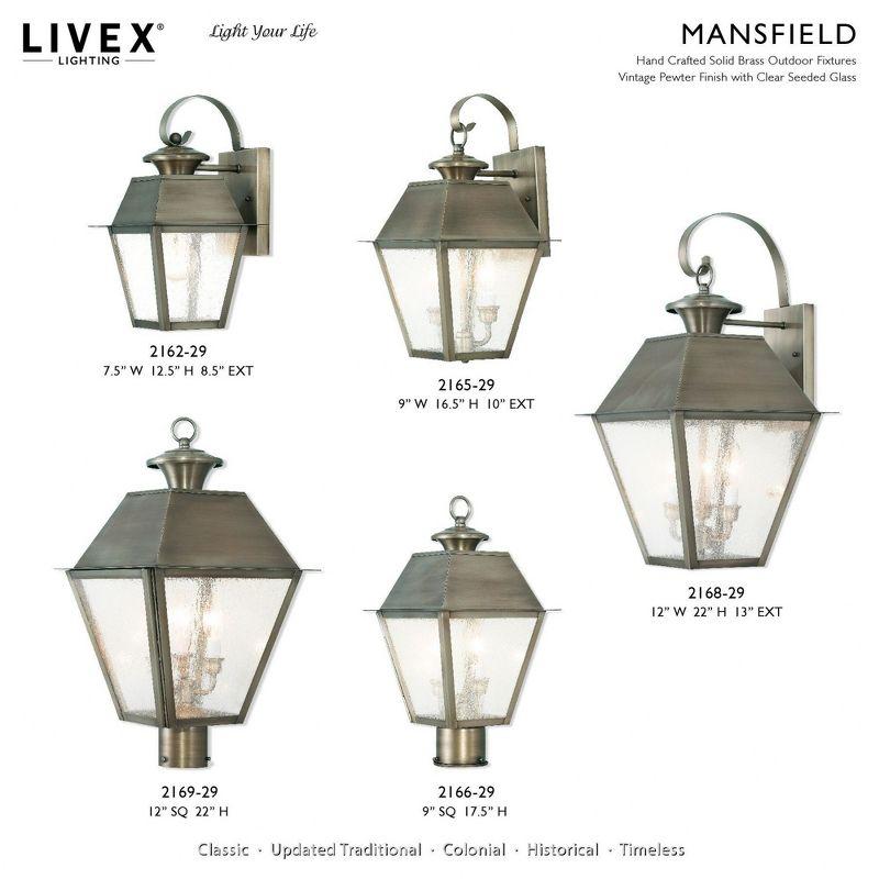Livex Lighting Mansfield 1 - Light Wall Light in  Vintage Pewter