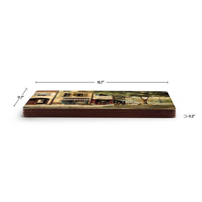 Parisian Scenes Hardboard Placemats Set of 4