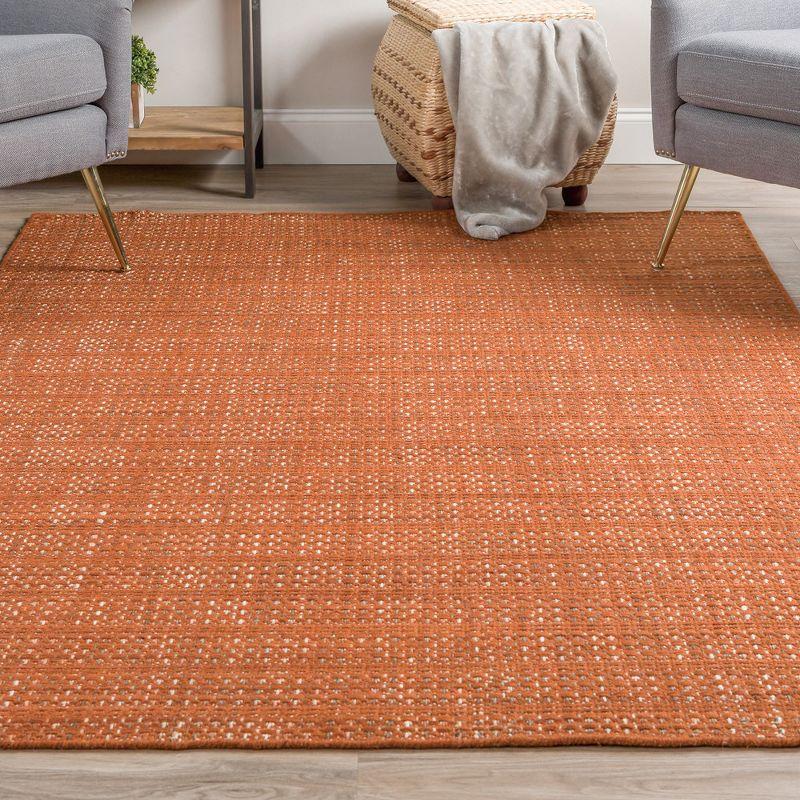 Spice and Paprika Hand Loomed Wool Area Rug 8' x 10'