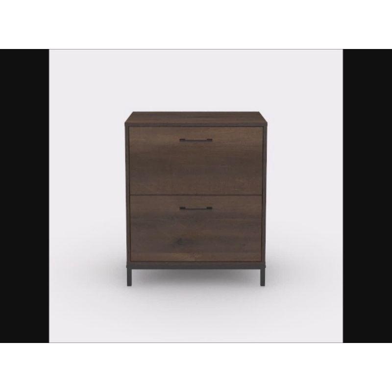 2 Drawer North Avenue Lateral File Cabinet Smoked Oak - Sauder