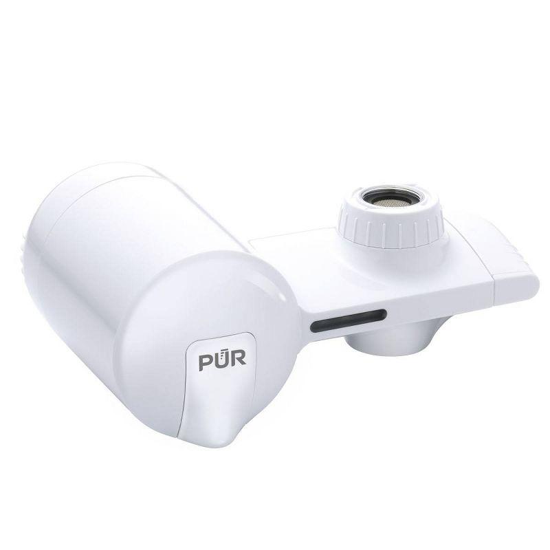 PUR Faucet Mount Water Filtration System, Powerful Filtration with Lead Reduction, Horizontal, White, PFM150W