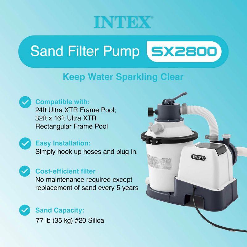 Intex 2800 GPH Above Ground Pool Sand Filter Pump with Deluxe Pool Maintenance Kit