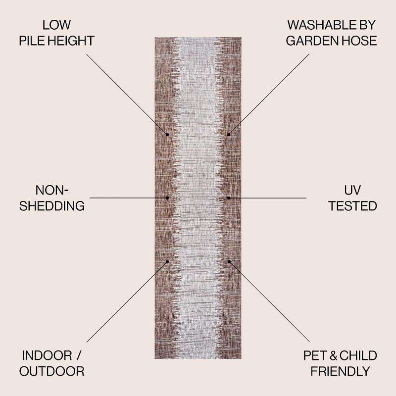 Tavira Modern Strie' Indoor/Outdoor Runner Rug - JONATHAN Y