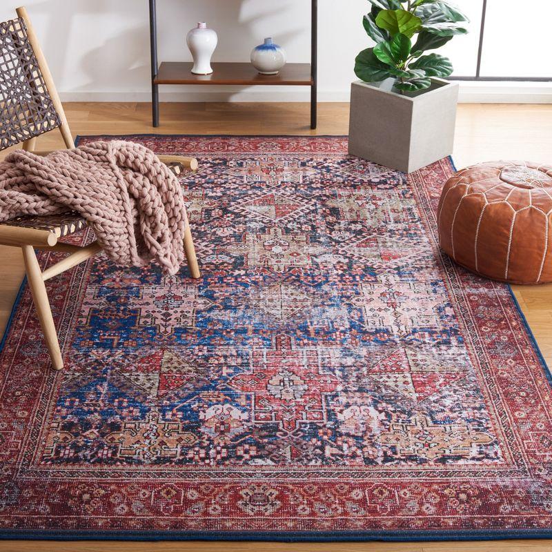 Gadbois Oriental Navy/Rust Area Rug