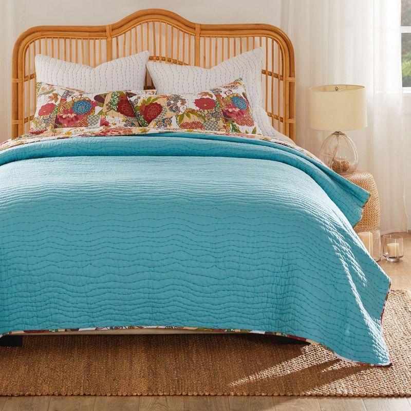 Greenland Home Fashions Jewel Boho Patchwork Print Quilt Set