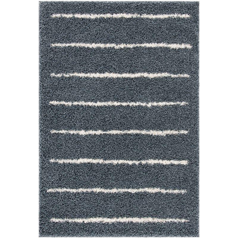 Venus Shag VNS604 Power Loomed Area Rug - Dark Grey/Ivory - 8'x10' - Safavieh.