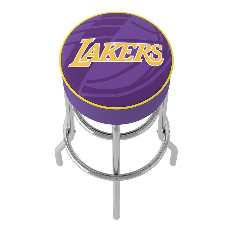 Trademark Global Swivel Upholstered Counter Stool with Metal Frame