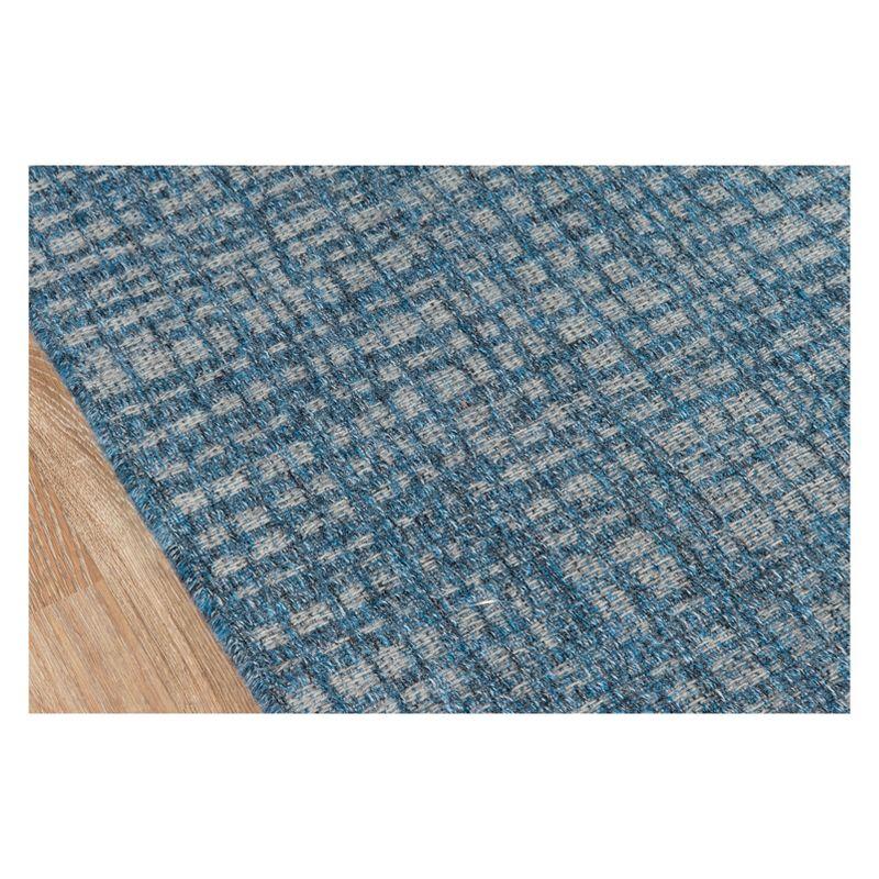 2'x3' Como Indoor/Outdoor Gael Blue Accent Rug - Momeni: Geometric Small Area Rug, Contemporary, All-Weather Design