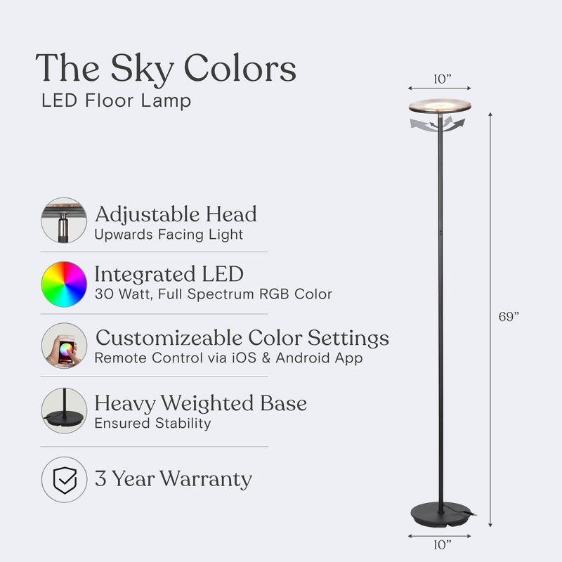 Brightech Sky Colors 69 in. RGB Modern LED Floor Lamp