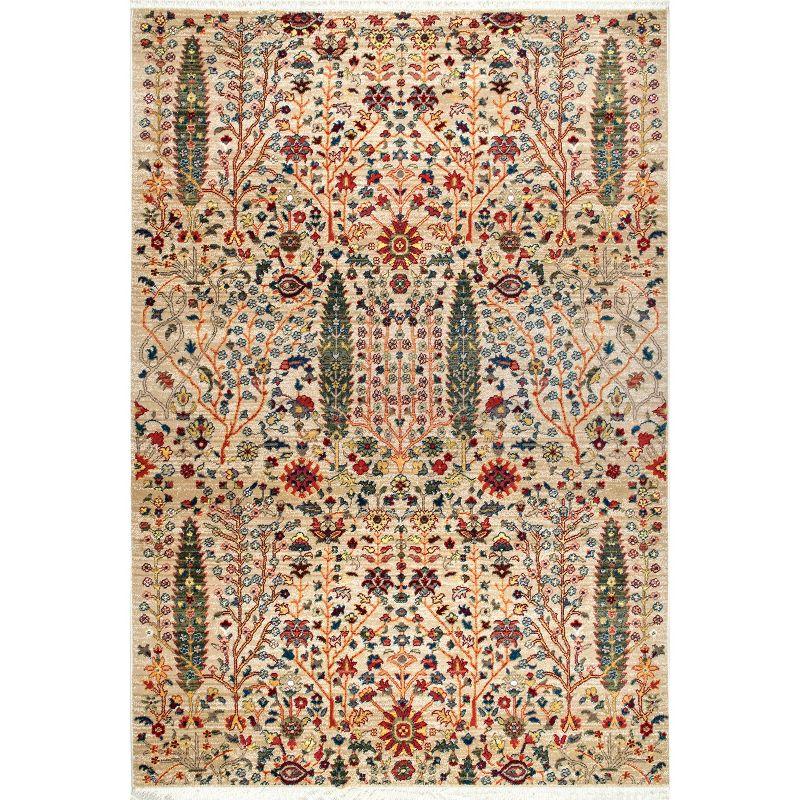 Nuloom Dasilva Geometric 7 Square Indoor Area Rug for Living Room Bedroom Dining Room Kitchen, Olive/Multicolor