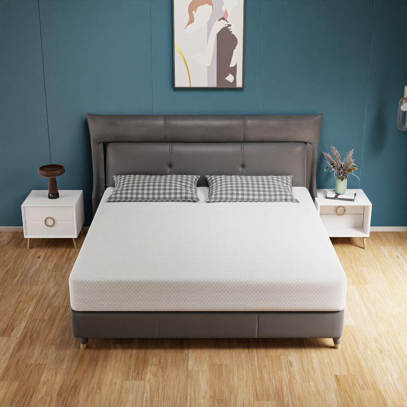FDW 10 Inch Green Tea Memory Foam Mattress Cooling Gel Infused Mattress,Medium Firm Mattresses Fiberglass Free/CertiPUR-US
