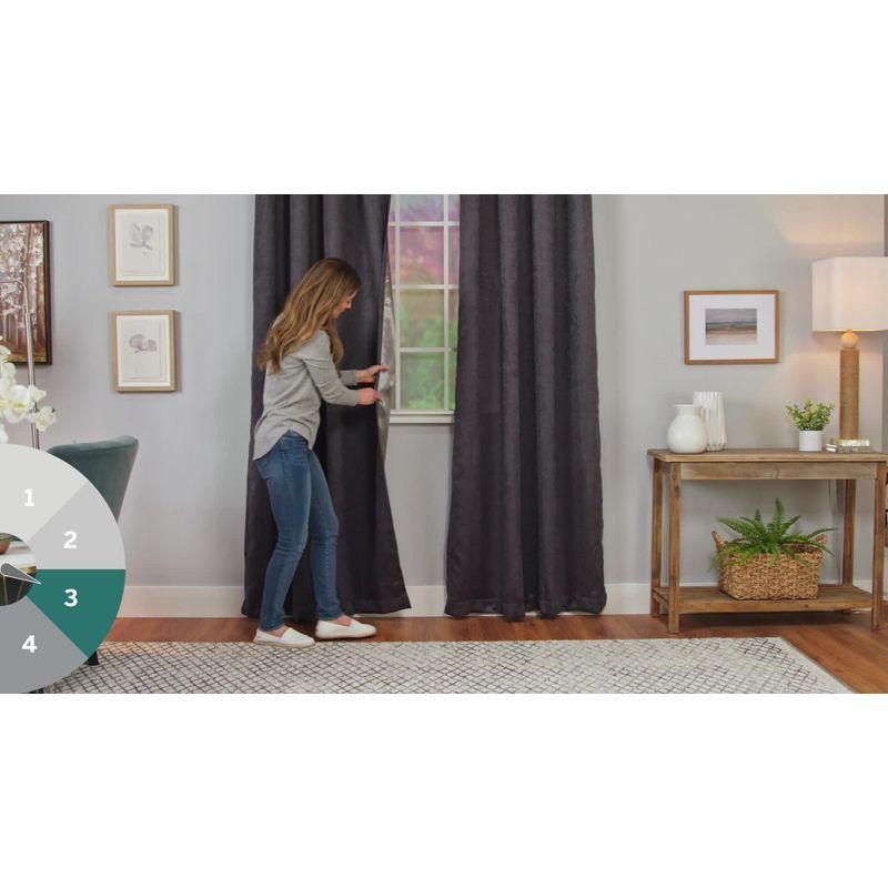 Nicole Miller Nicole Miller Turion Floral Room Darkening Blackout Grommet Top Curtain Panel Pair (Set of 2)