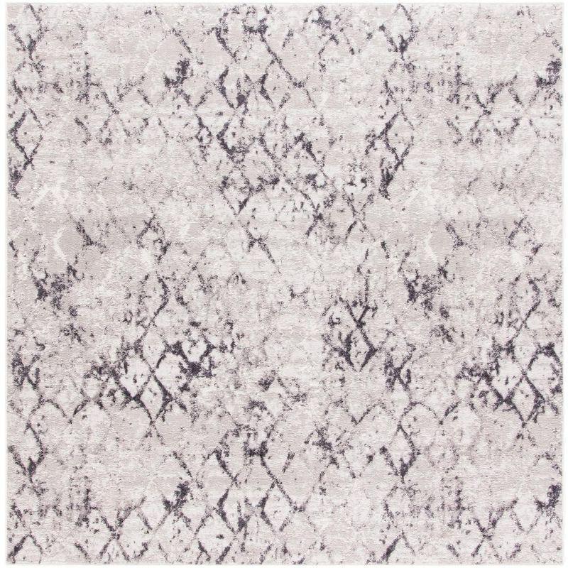 Amelia ALA783 Power Loomed Area Rug  - Grey/Light Grey - 3'x3' - Safavieh.