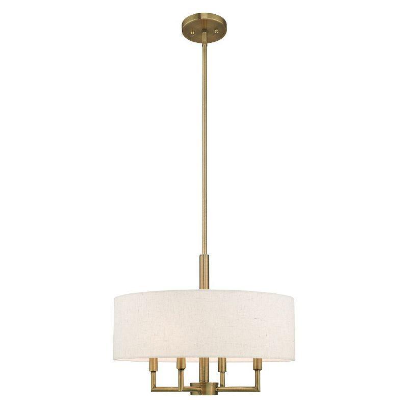 Livex Lighting Meridian 4 - Light Chandelier in  Antique Brass