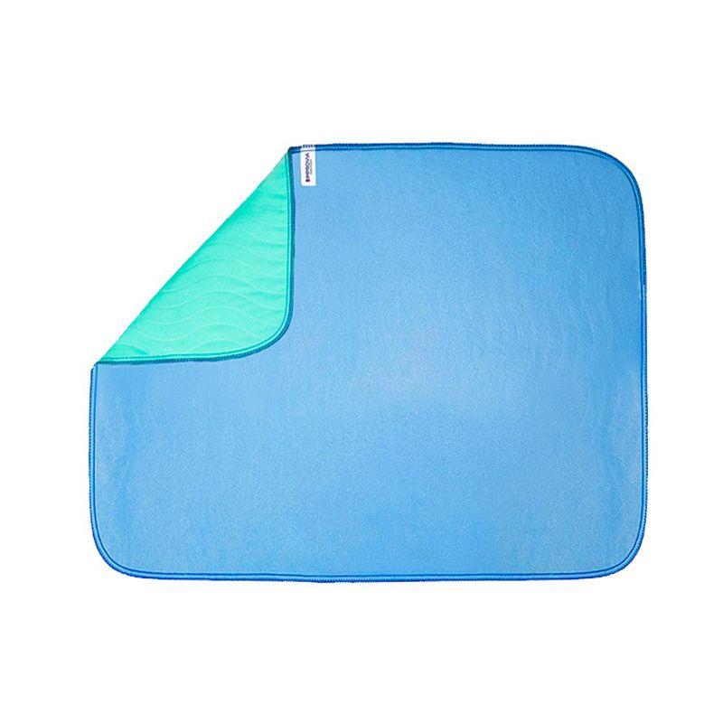 Improvia  18" x 24" Washable Underpads, Heavy Absorbency Reusable Bedwetting Incontinence Pads - Blue, Pack of 3