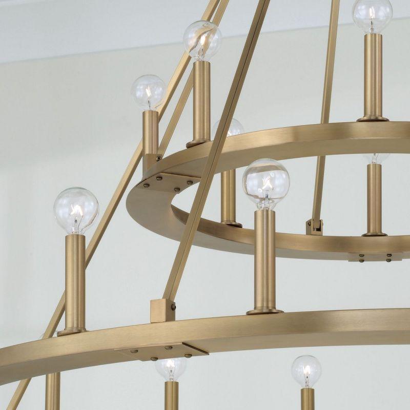 Pearson 24 - Light Dimmable Wagon Wheel Chandelier