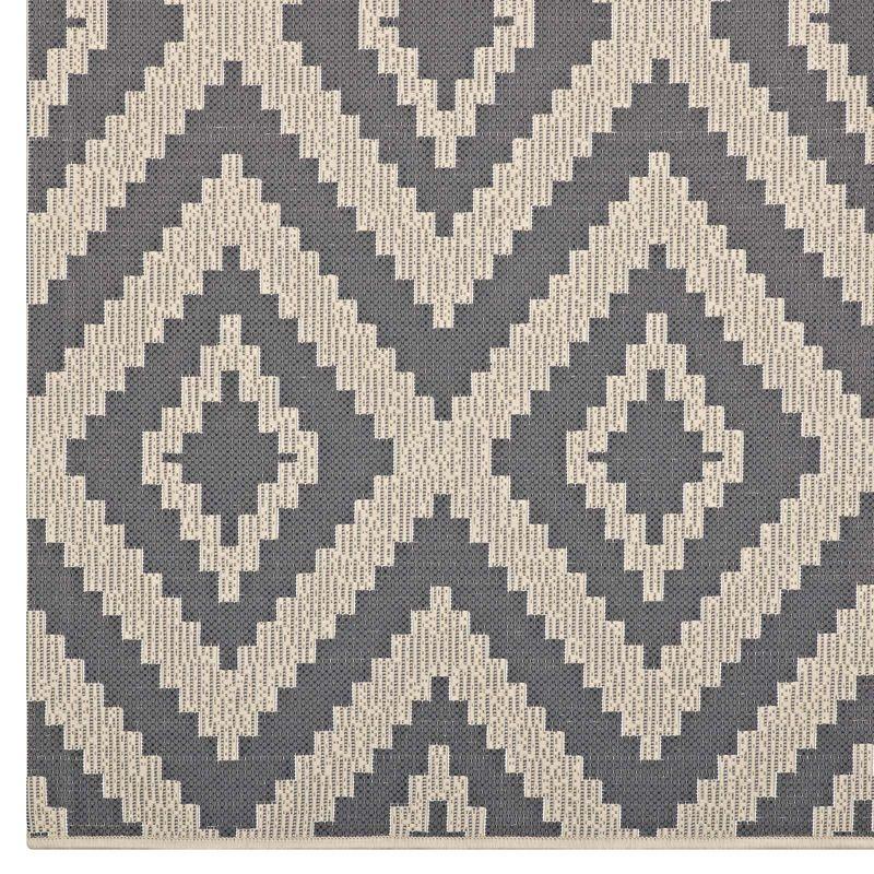 Modway Modway Jagged Geometric Diamond Trellis Indoor and Outdoor Area Rug