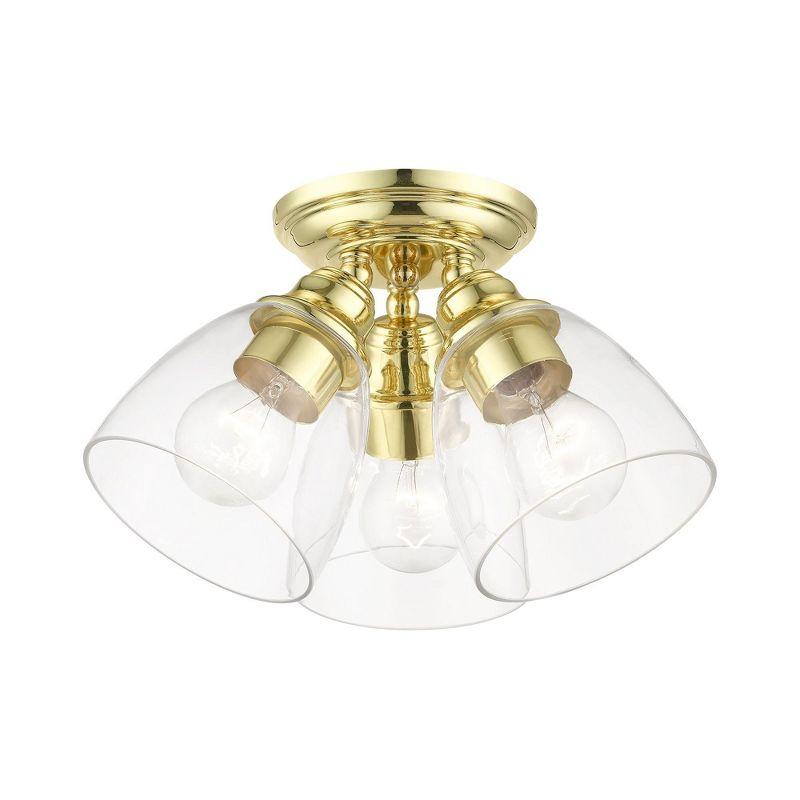 17 Stories Gunnbjorn 3-Light 14.25" Semi Flush Mount