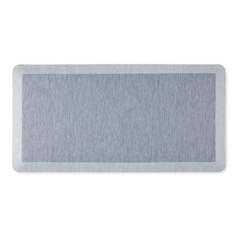 Martha Stewart Mira Modern Heathered Anti-Fatigue Air-Infused Kitchen Mat, Blue, 19.6"x39"